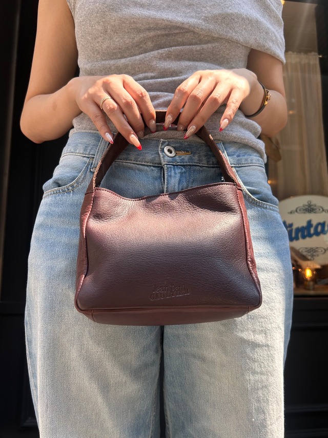 Jean Paul GAULTIER / vintage bordeaux hand bag.