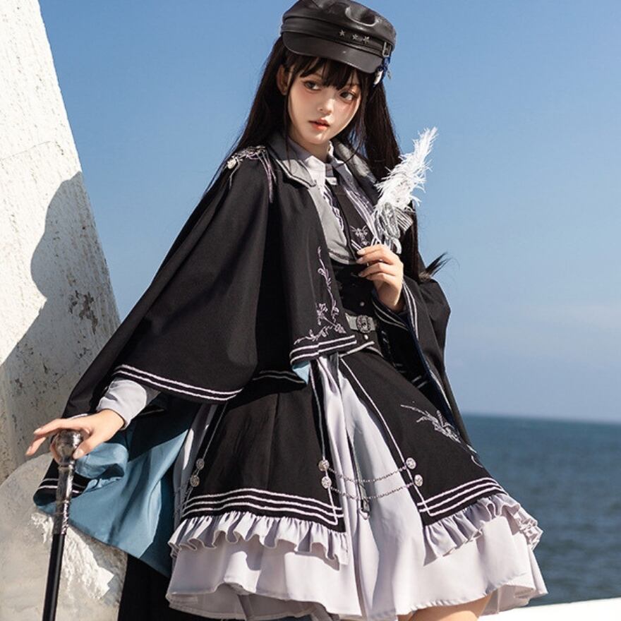 【未設定】ゴスロリ コスプレ衣装 Mサイズ ゴスロリ通販 With U ファッション ミリロリ 軍服 フルセット 6