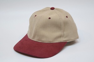 DEADSTOCK 00s NISSUN Cotton cap -BURGUNDY 01728