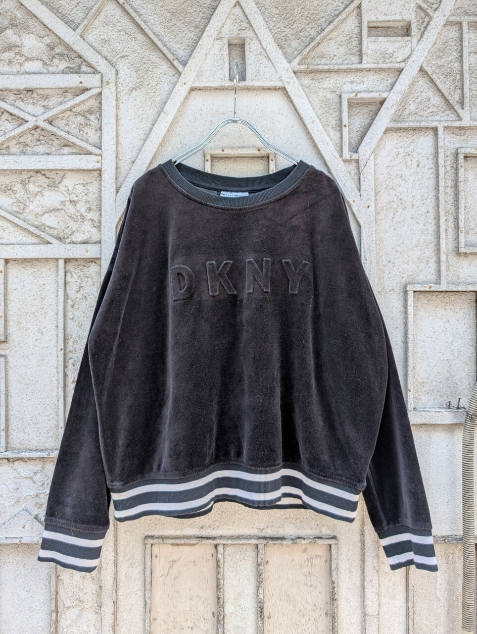 "DKNY" rib border velour L/S
