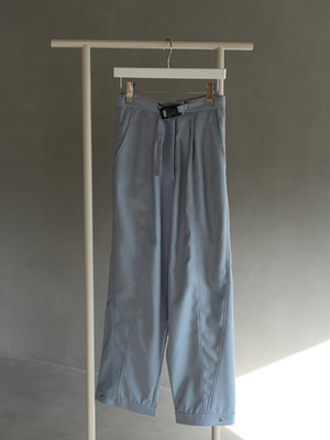 belted tuck pants（blue）