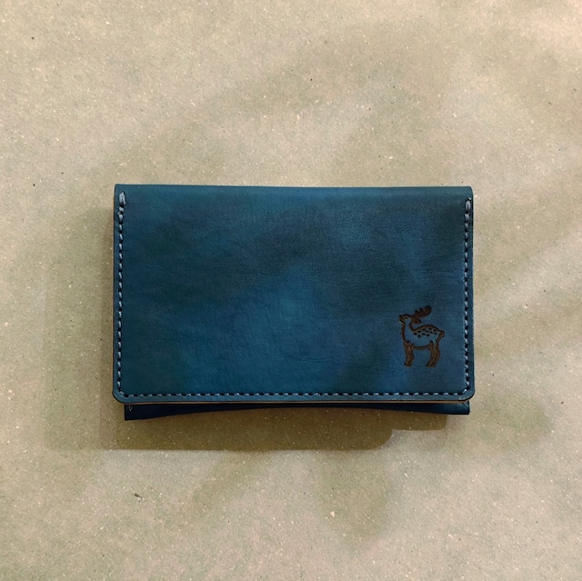 名刺入れ（瑠璃色 / RURI IRO) x (水縹 / MIZUHANADA) 名入れ ギフト 贈り物 鹿