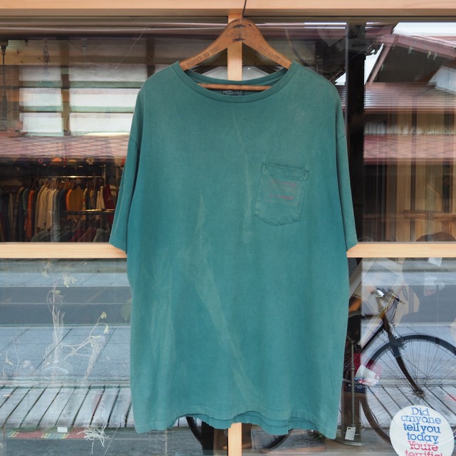 90’s POLO COUNTRY Distressed Pocket T-Shirt L USA製 “BORO” ポロカントリー ポケT グリーン