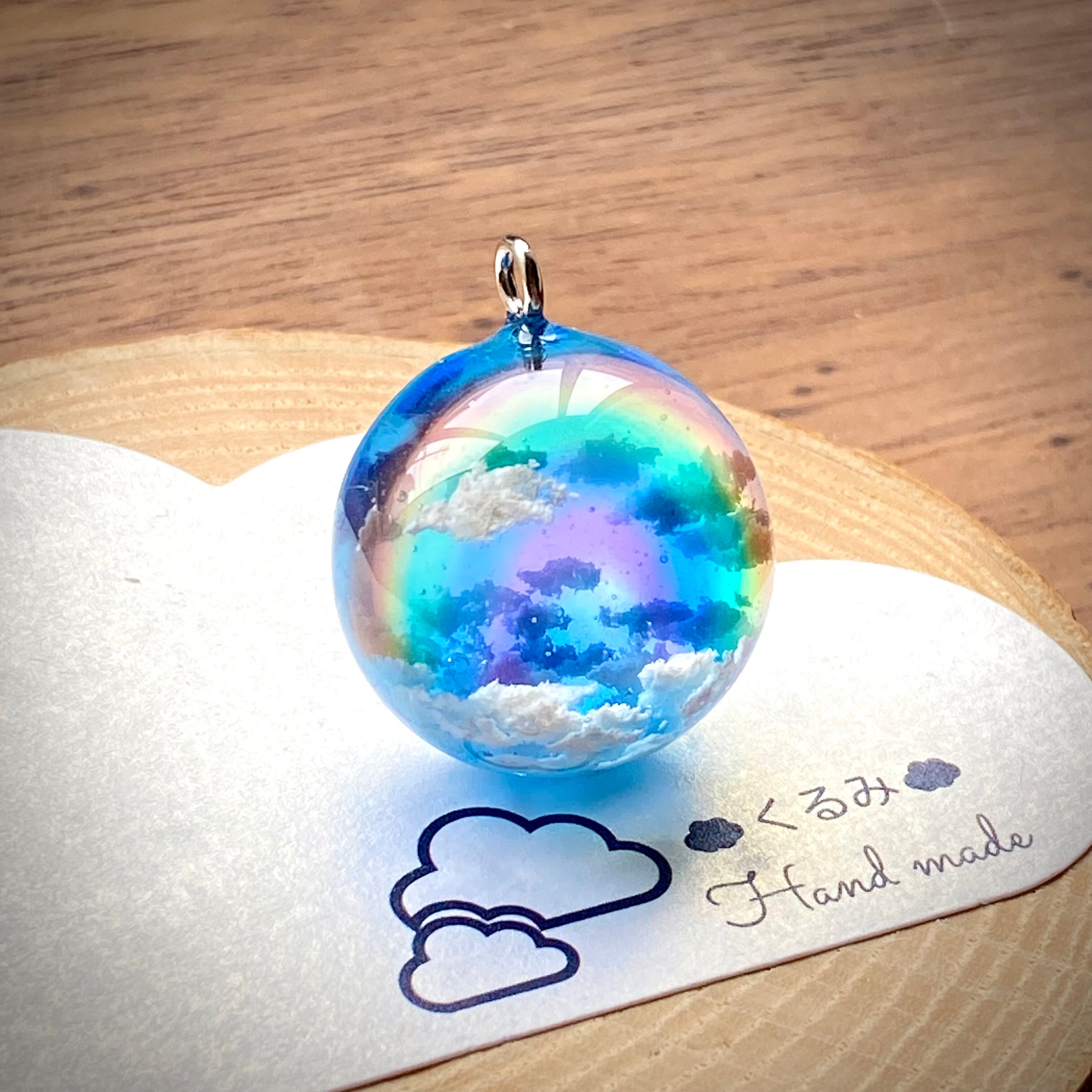 半球の雲レジン 虹の空