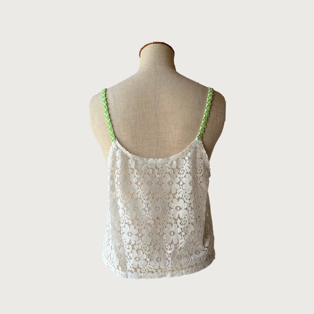 総レース デザイン キャミベスト｜ホワイト｜画像2