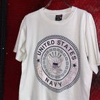 90s〜00s SOFFE US.NAVYリフレクター Tシャツ　ホワイト　ミリタリー