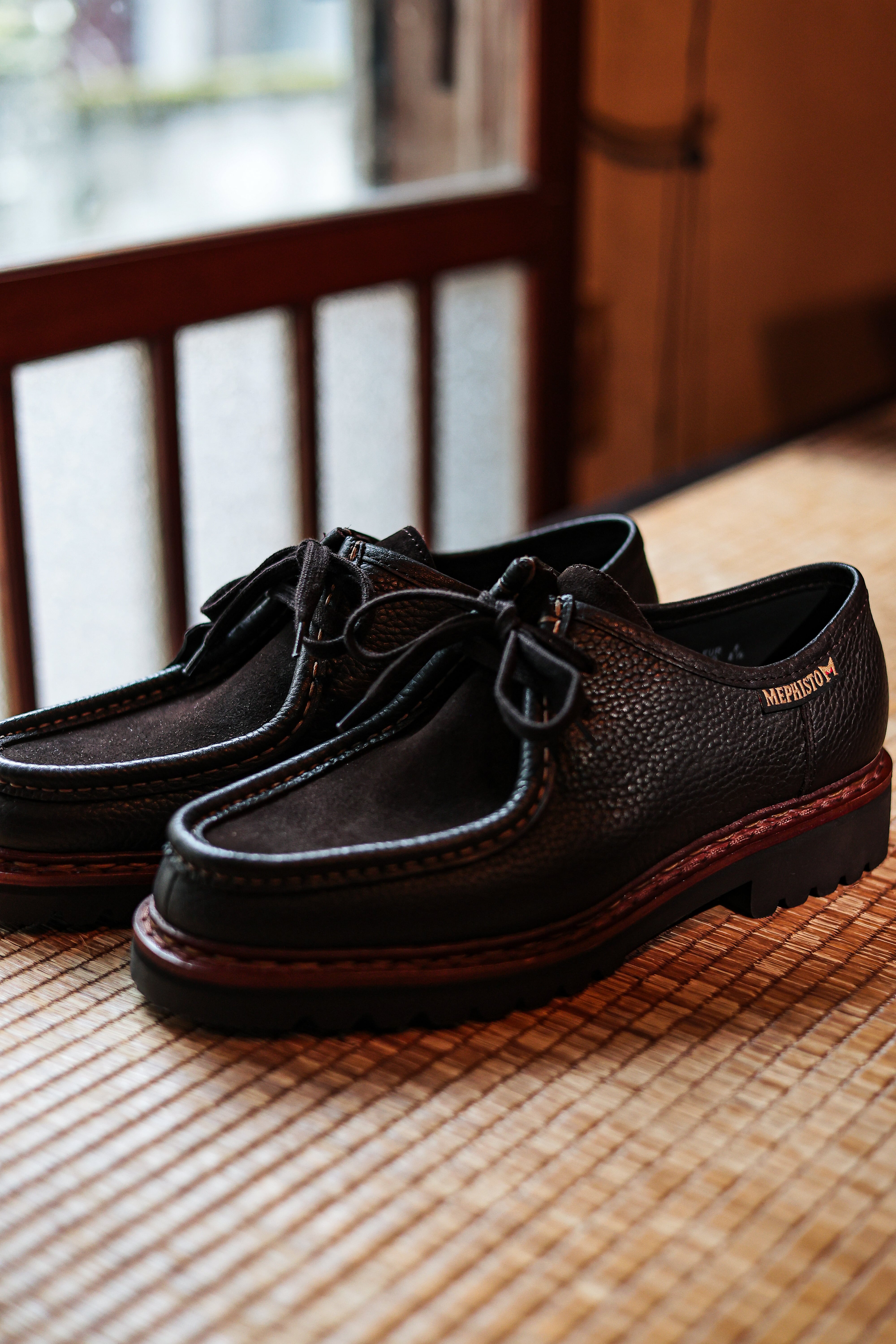 "PEPPO"BROWN LEATHER & SUADE/ MEPHISTO