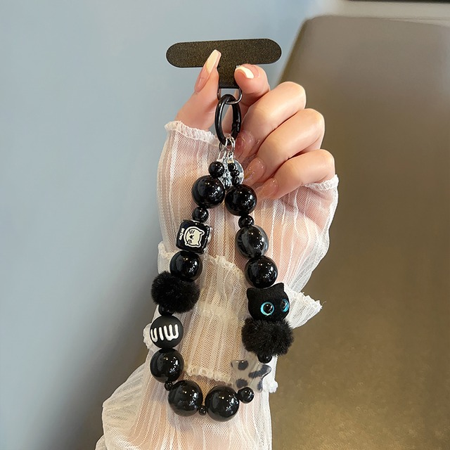 ღ小さな黒猫が、どこへでも寄りそう ！【LPXシリーズ】★飾り物★ スマホストラップ アクセサリー 猫 可愛い