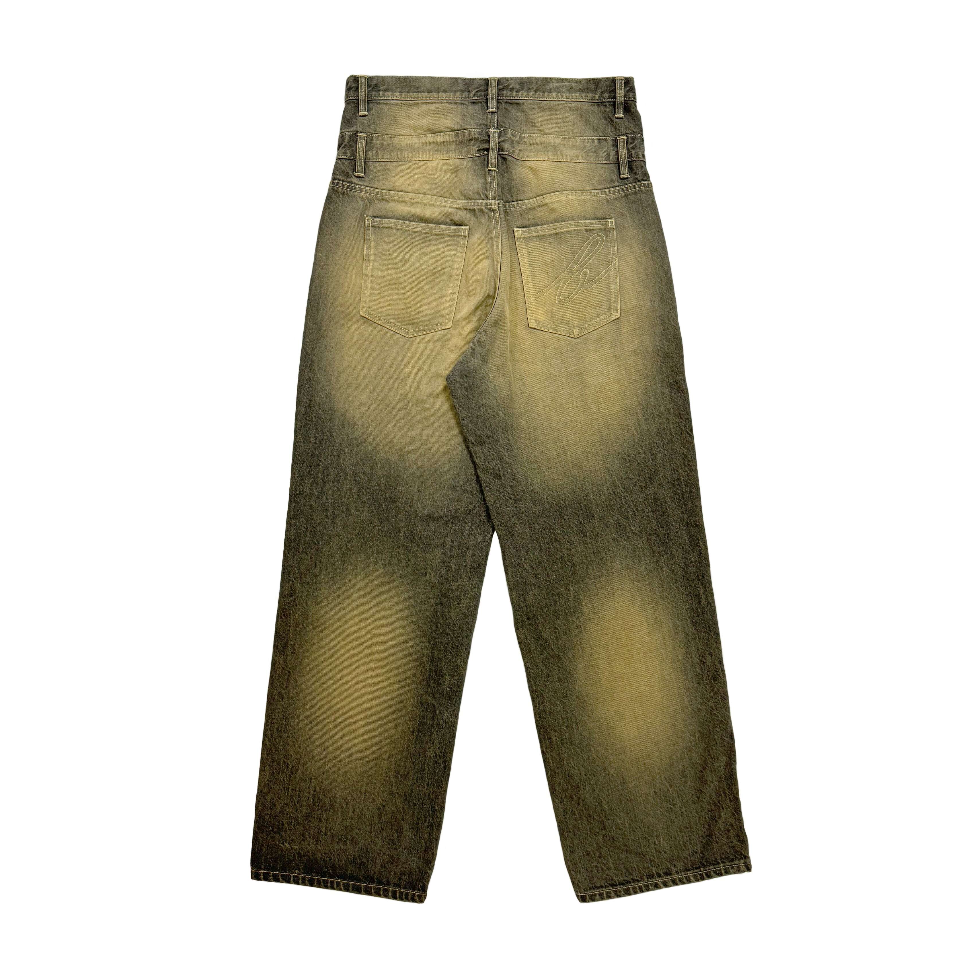BIO 24AW DOUBLE WAIST JEANS (Dyed Orange) | Moore
