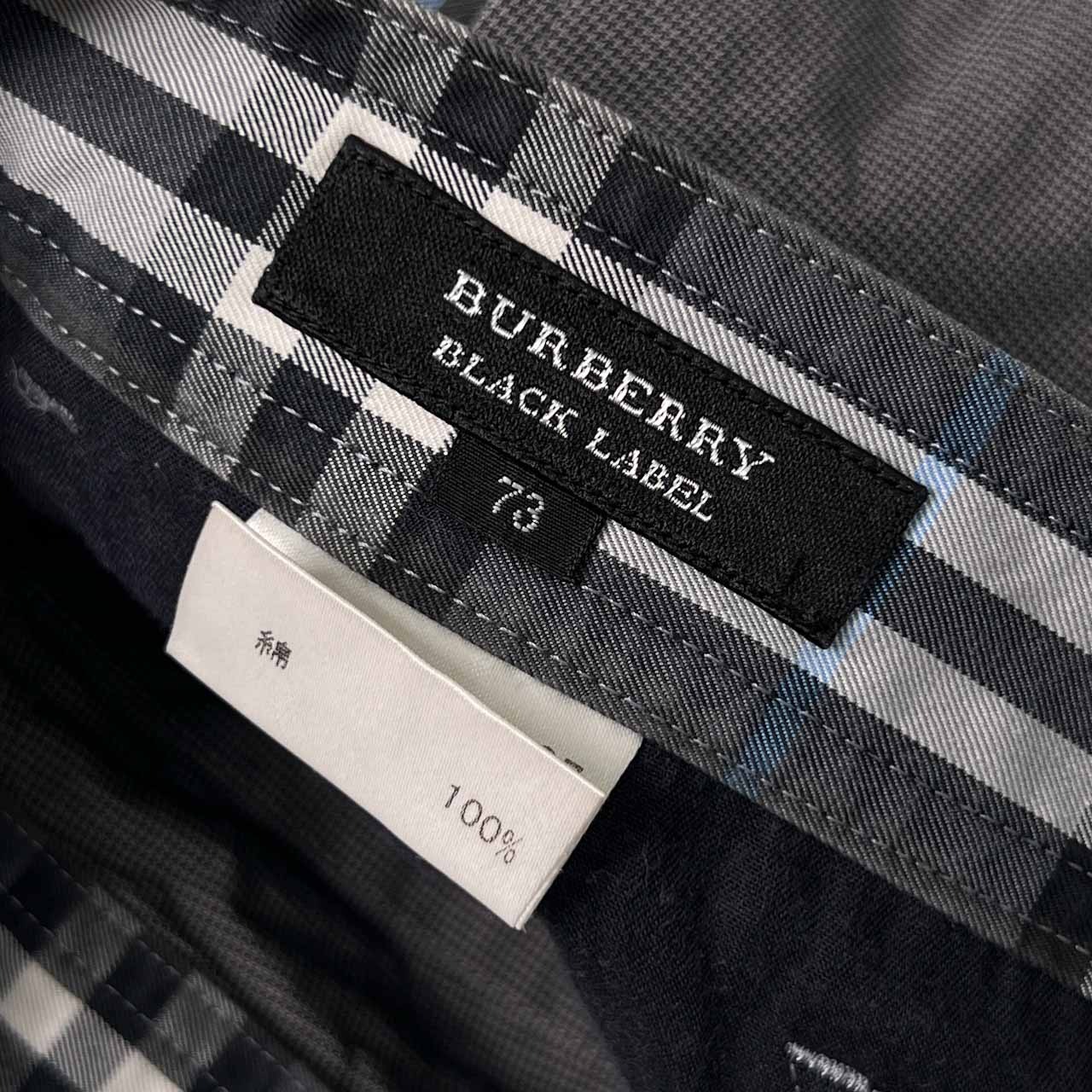 BURBERRY BLACK LABEL バーバリー ブラックレーベル 千鳥柄 カーゴ ハーフパンツ ショートパンツ 73/グレー系 メンズ