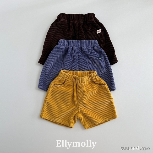 取寄:ELLYMOLLY ソーダコーデュロイハーフパンツ※送料無料
