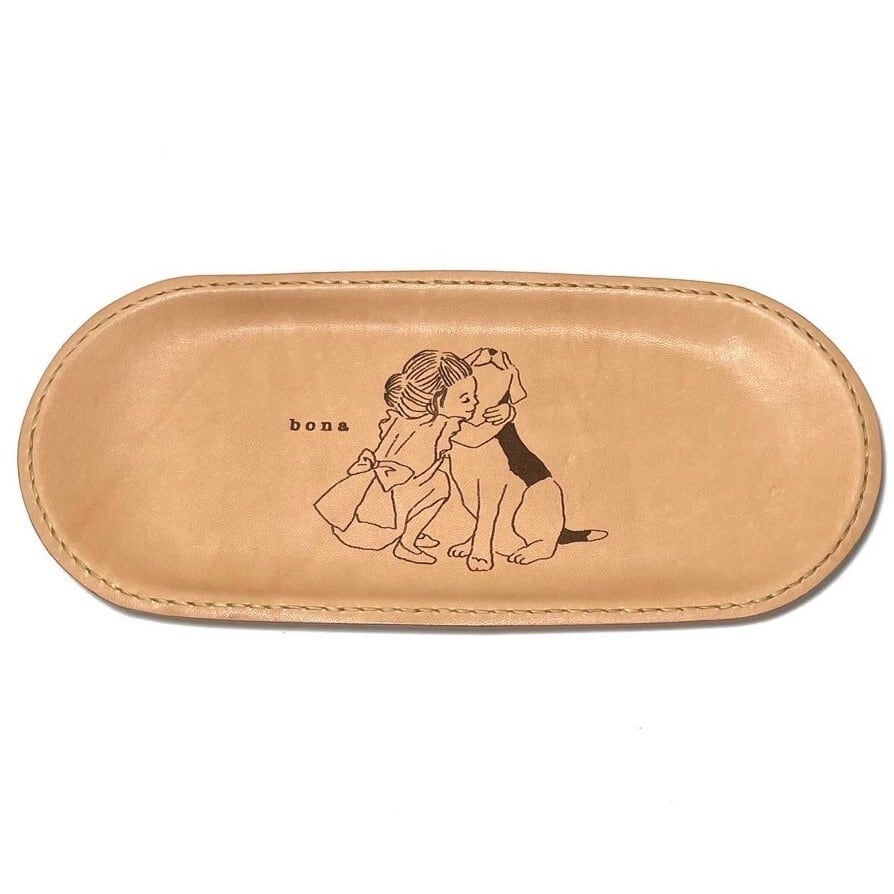 22色から選べる・お店のロゴ・イラスト対応】革製キャッシュトレイ