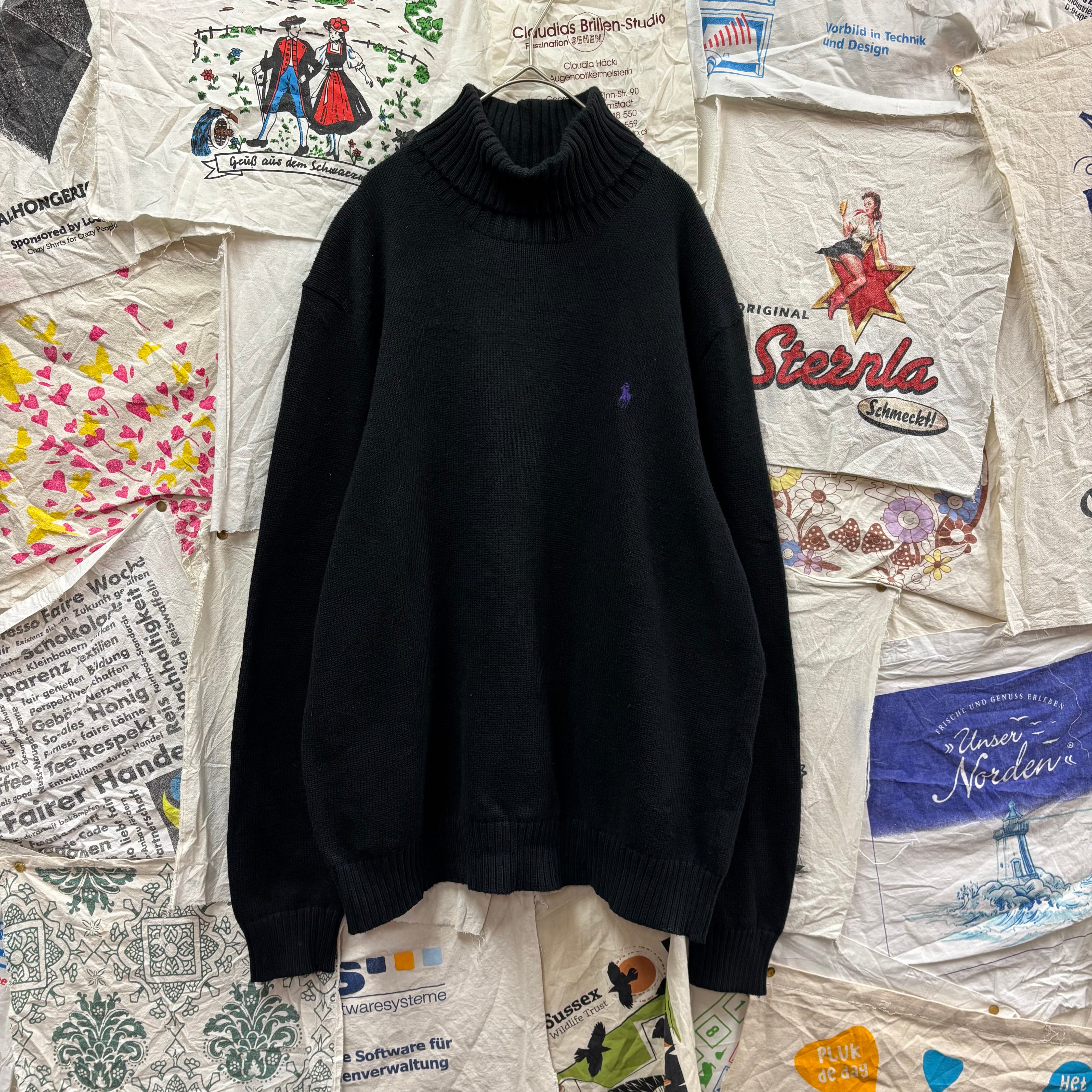 Polo by Ralph Lauren ワンポイント刺繍タートルネックニット | 古着屋