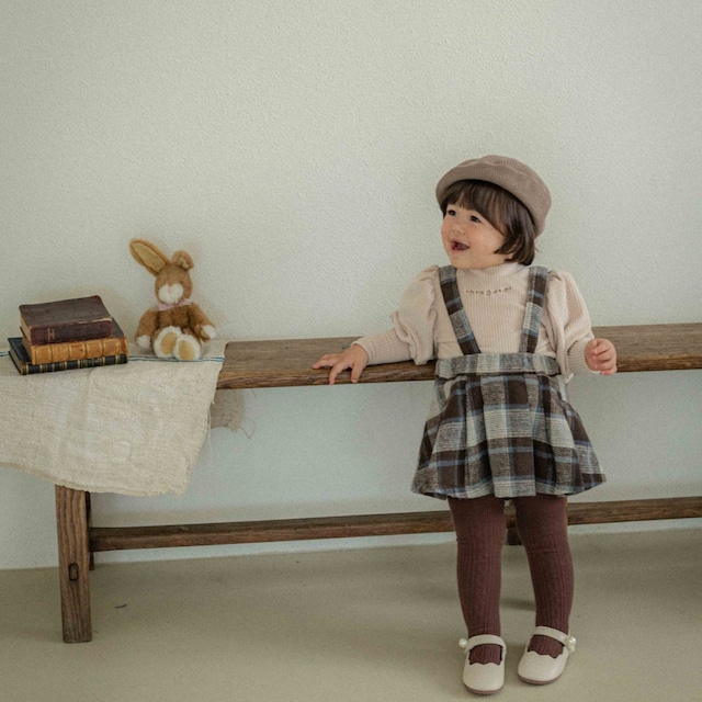 《予約》oren ¨ bebe) brunel check bloomer skirt
