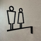 トイレサイン  トイレ人型 中抜きタイプ