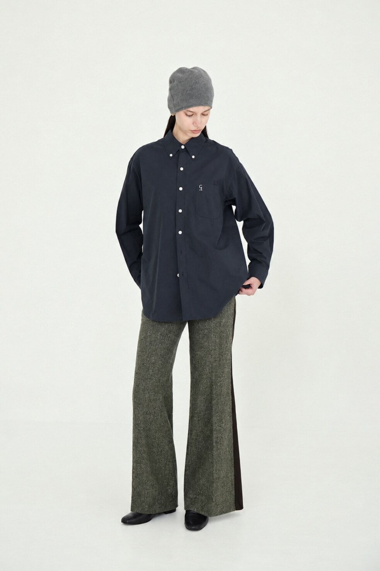 CLANE CORDUROY PANEL MELANGE PANTS