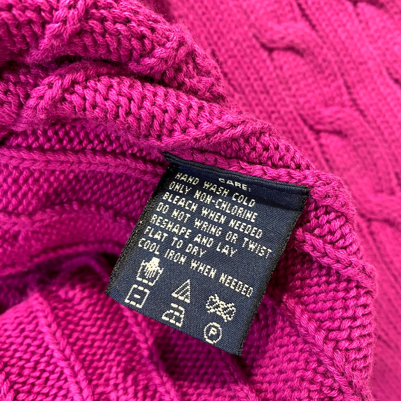 Ralph Lauren ラルフローレン ケーブル編み クルーネック コットン 
