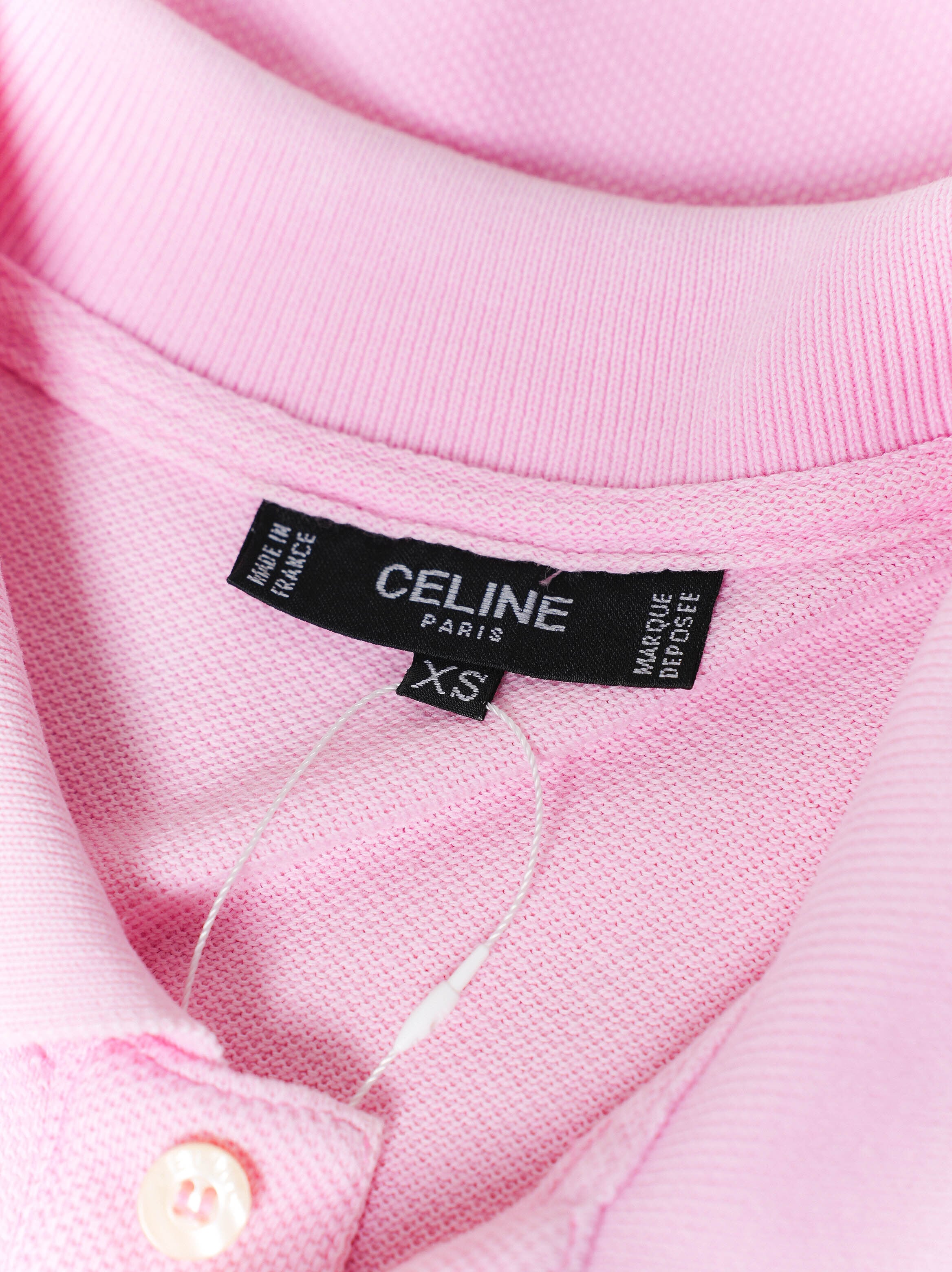 CELINE セリーヌ ピンクワンポイント半袖ポロシャツ | Raum Vintage