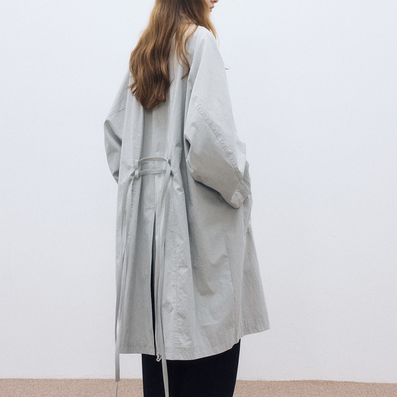 Oversized Long trench coat 【3color】 T3564