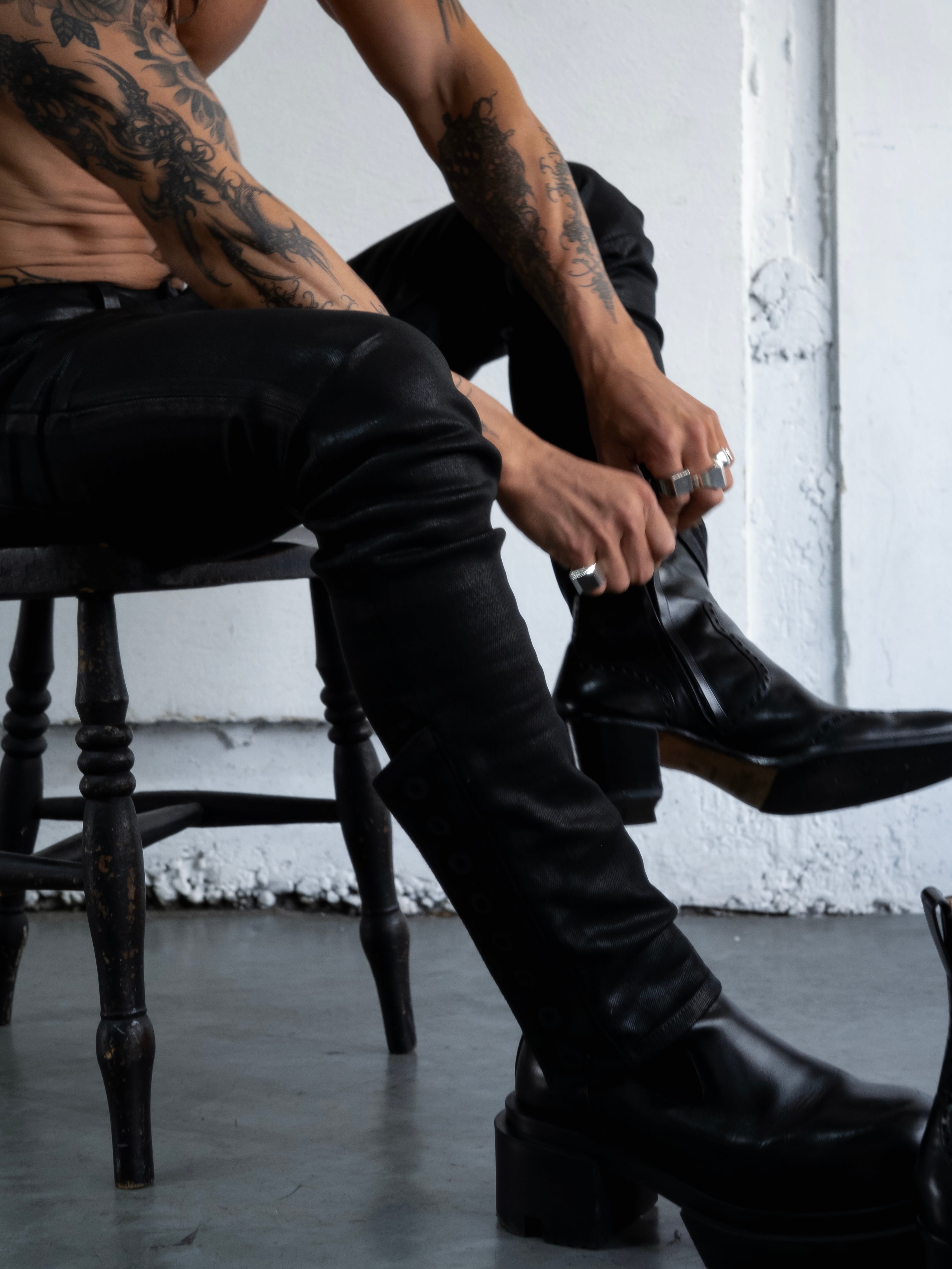 012GLM WAXED SKINNY JEANS | NO MASS PROD.
