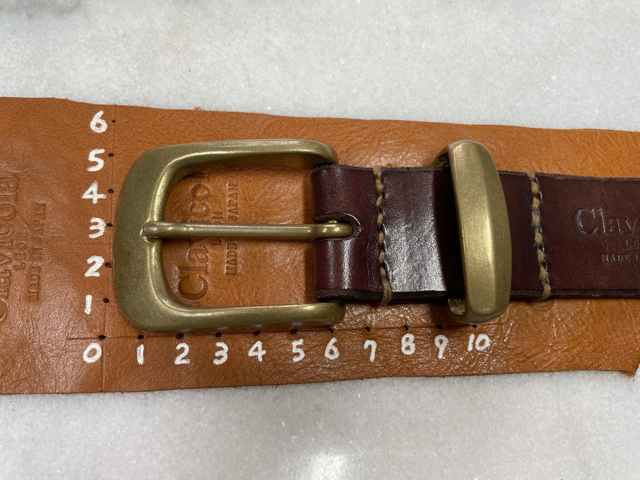 CBN-SLNG35〈SB〉】レザーベルト〈サイズ「95」〉牛革人気