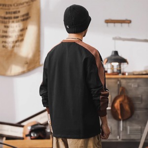 Bicolor crew neck cut and sew 0214