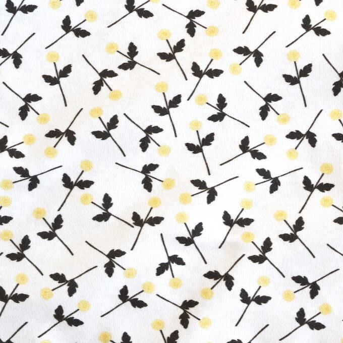 オーガニックコットンニット生地 < butterscotch pompom > 48cm x 70cm カットクロス