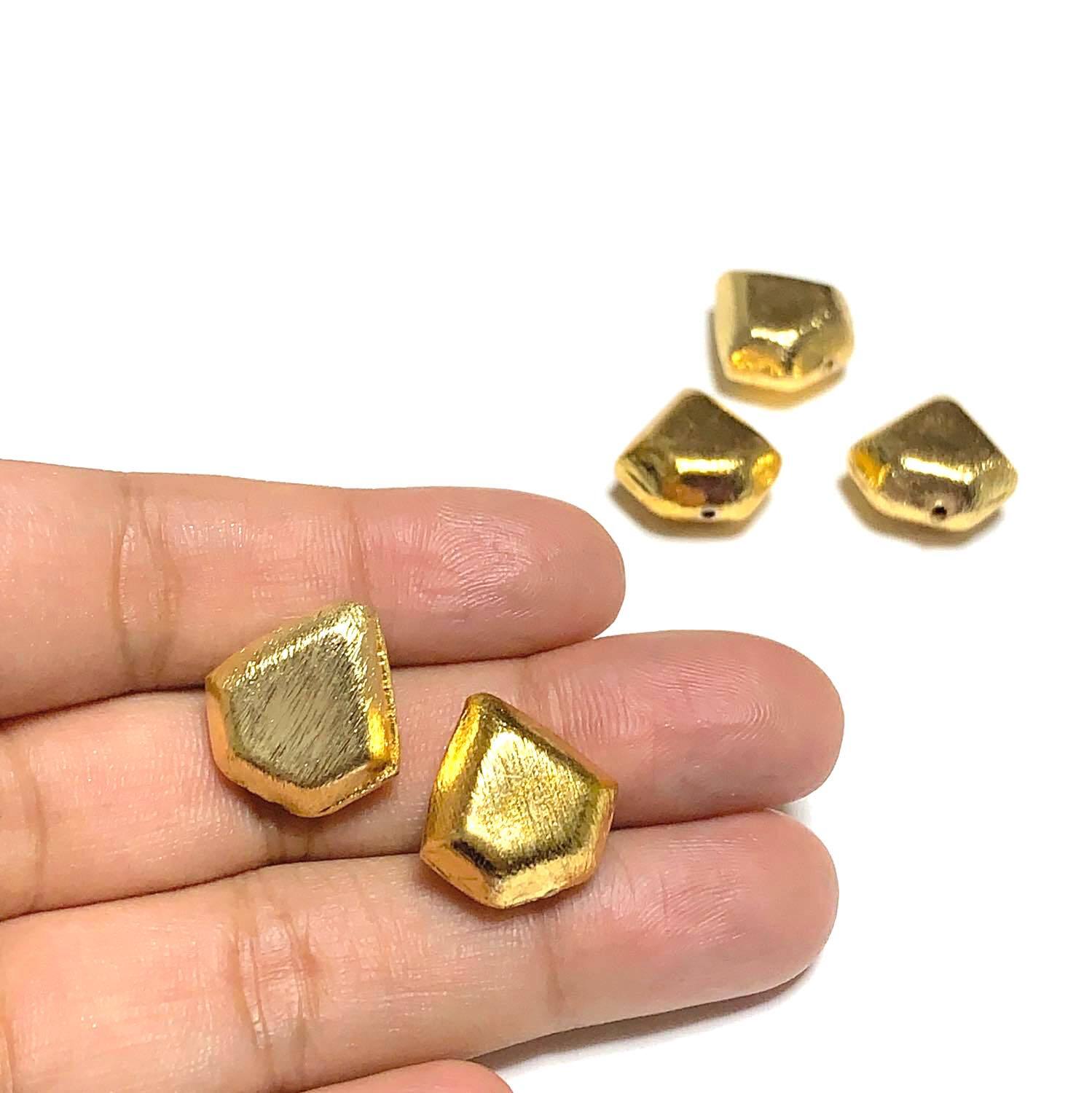 最終入荷〉五角形トルコ真鍮ビーズ（4p） | Dua-アクセサリーパーツ