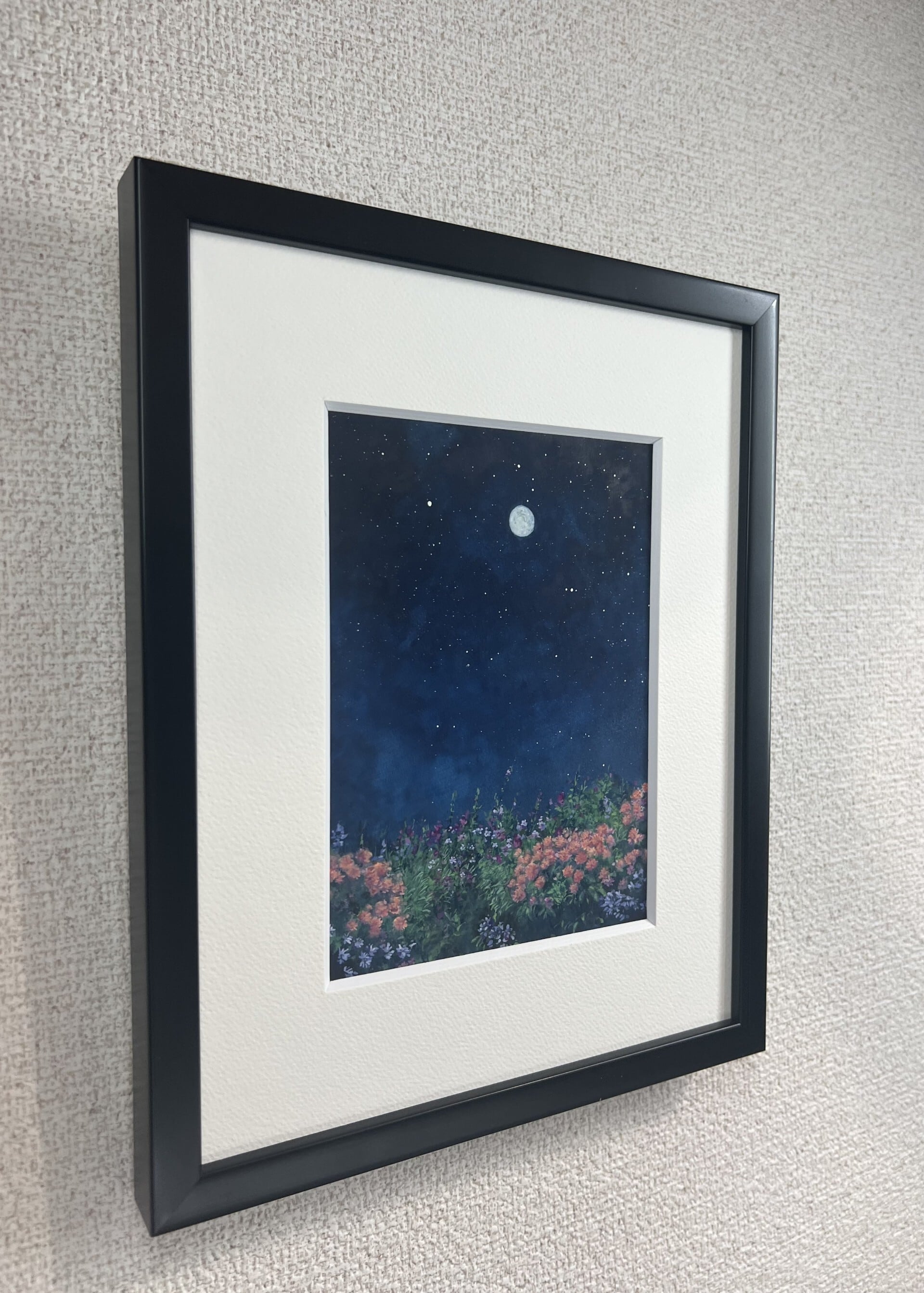 シリーズ 夜空と花（原画） | 水彩画fitiilokamei