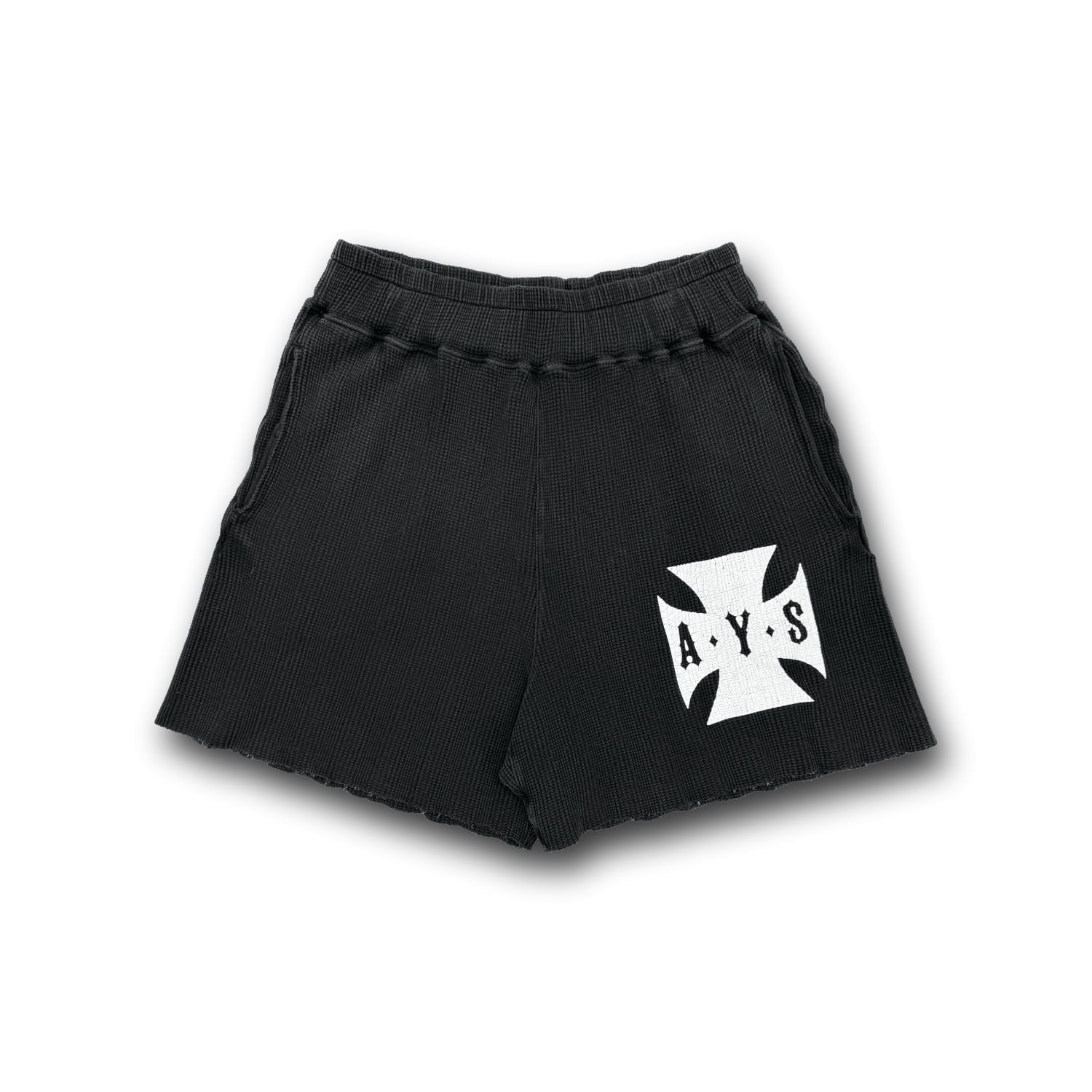 ASKYURSELF / CROSS WAFFLE VINTAGE SHORTS | HOLICK