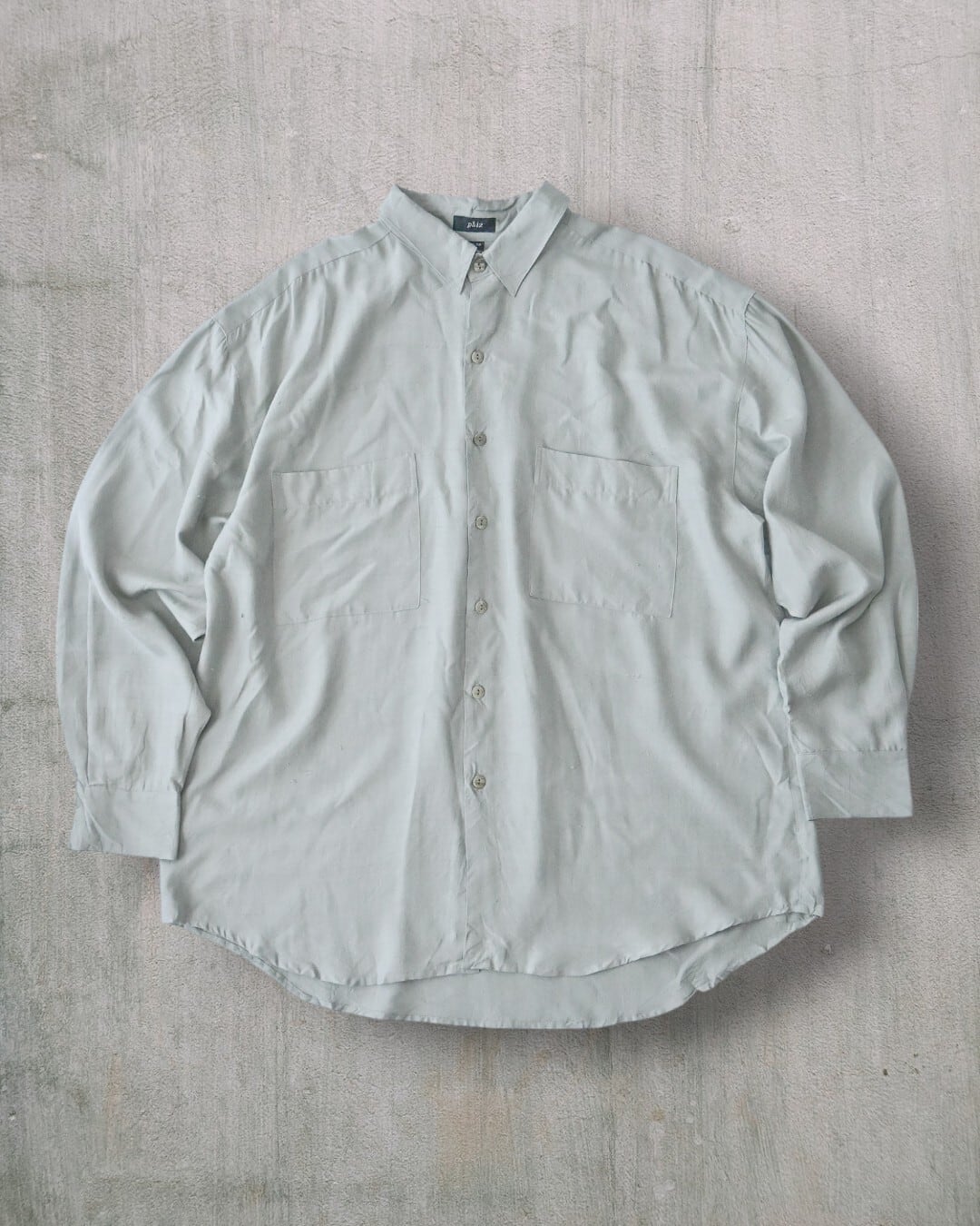 未使用/デッドストック】80s-90s phiz silk black Long Sleeve Shirts