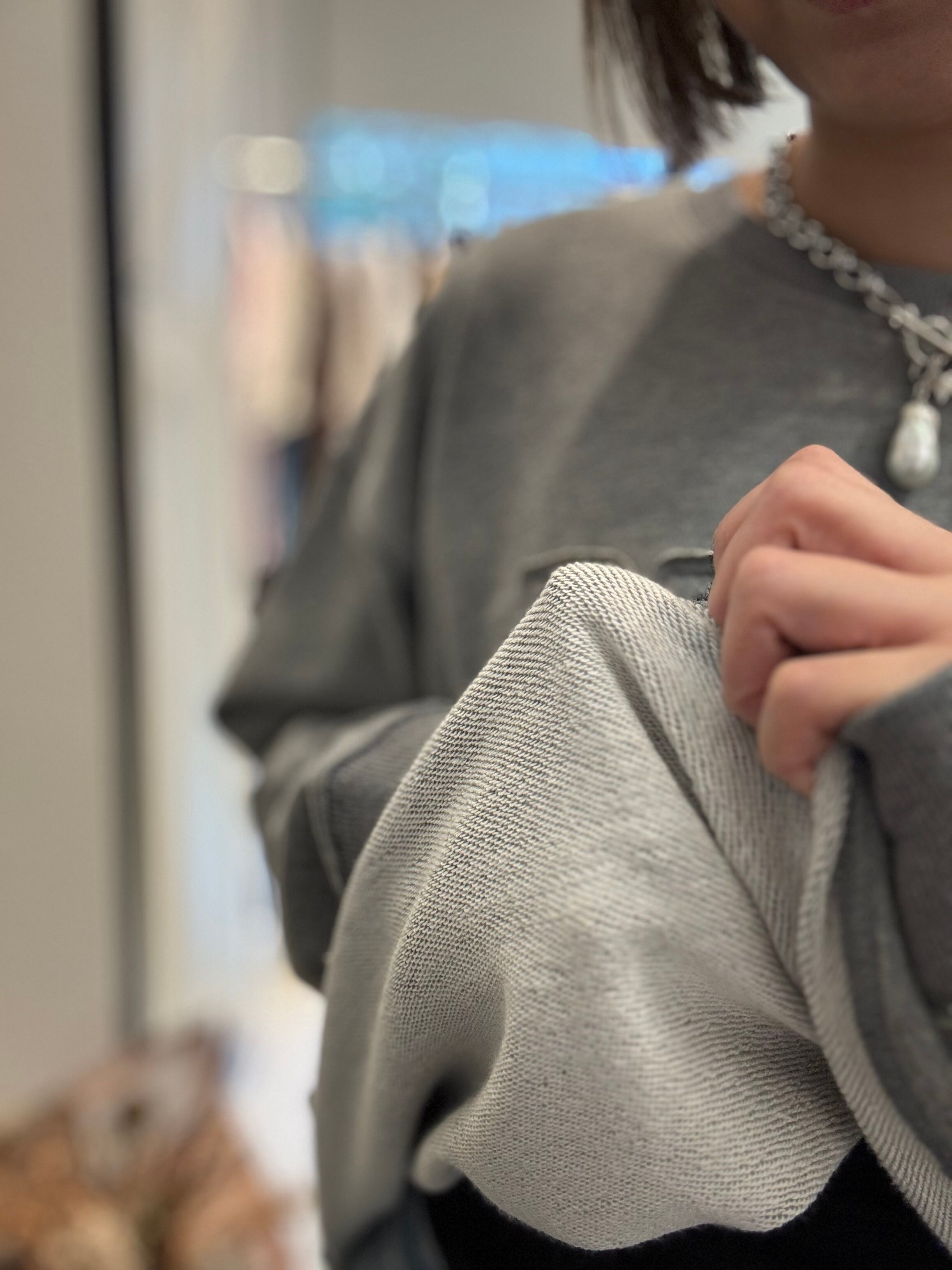 【SELECT】刺繍アップリケロゴトレーナー