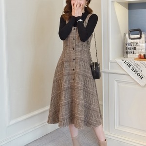 セットアップ レディース 送料無料 ワンピース リブニット 千鳥格子 グレンチェック ハーフハイネックトップス ミモレ丈 長袖  サロペット レイヤード キャミ ラップデザイン 袖なし ノースリーブ バックシャン バックコンシャス ハイウエスト 大人可愛い きれいめ 上品 大人女子 こなれ感 マニッシュ 抜け感 黒 ブラック 美脚 脚長 インスタ映え 春夏 大人 かわいい おしゃれ 普段使い デイリー お出かけ 旅行 パーティー 二次会 トレンド ブラクック ブラウン