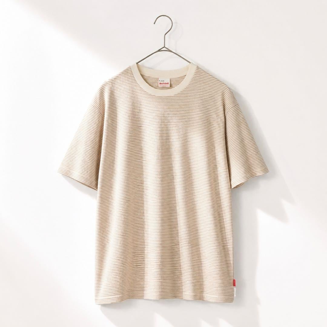 ナローボーダー クルーネック半袖Tシャツ