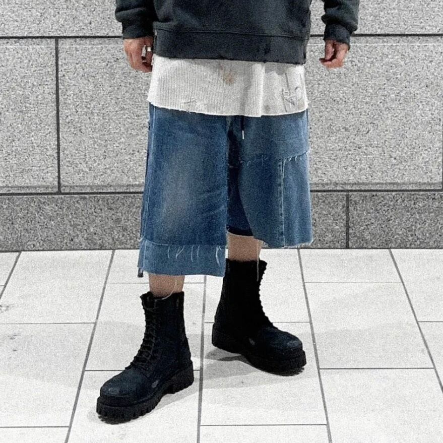 ZAC VARGAS】denim short pants(2色展開) | AYIN