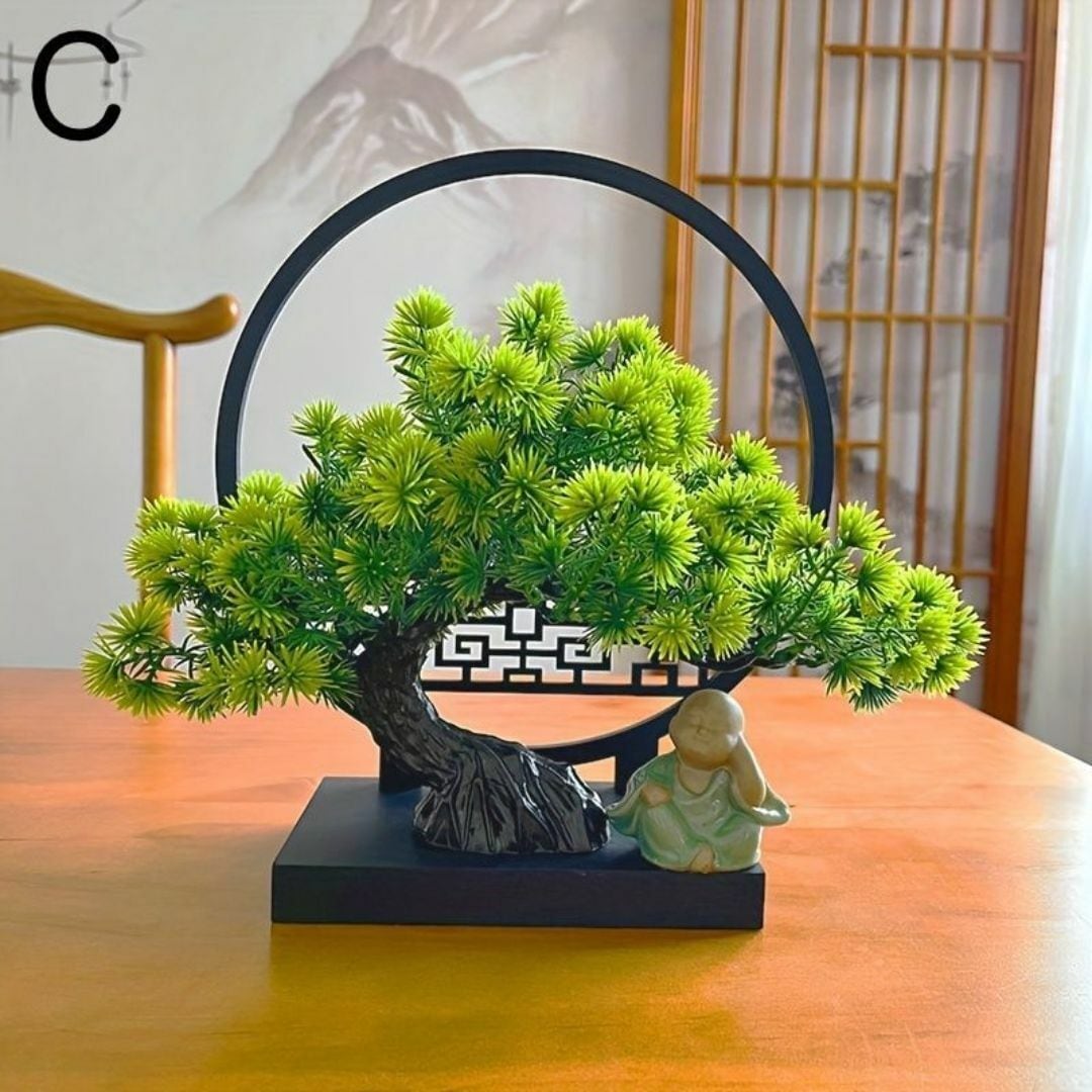 松盆栽　人工盆栽　和のインテリア 人工盆栽 モダンなシミュレーション松の木盆栽クリエイティブな