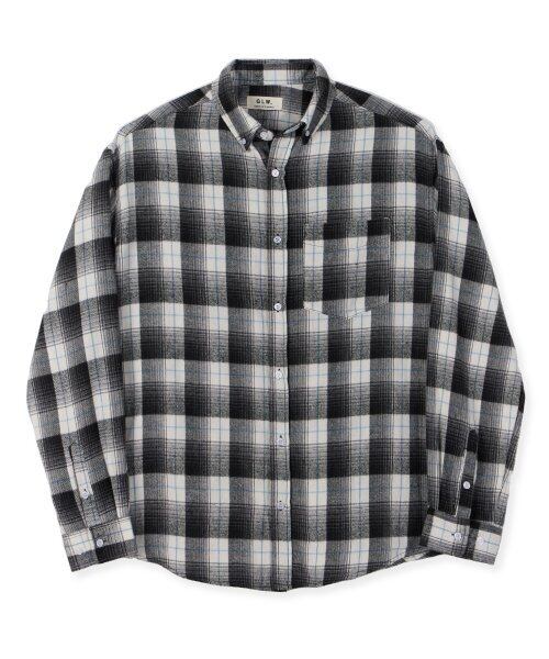 値下げ】LGB shirt g チェックシャツ LGBルグランブルー チェック