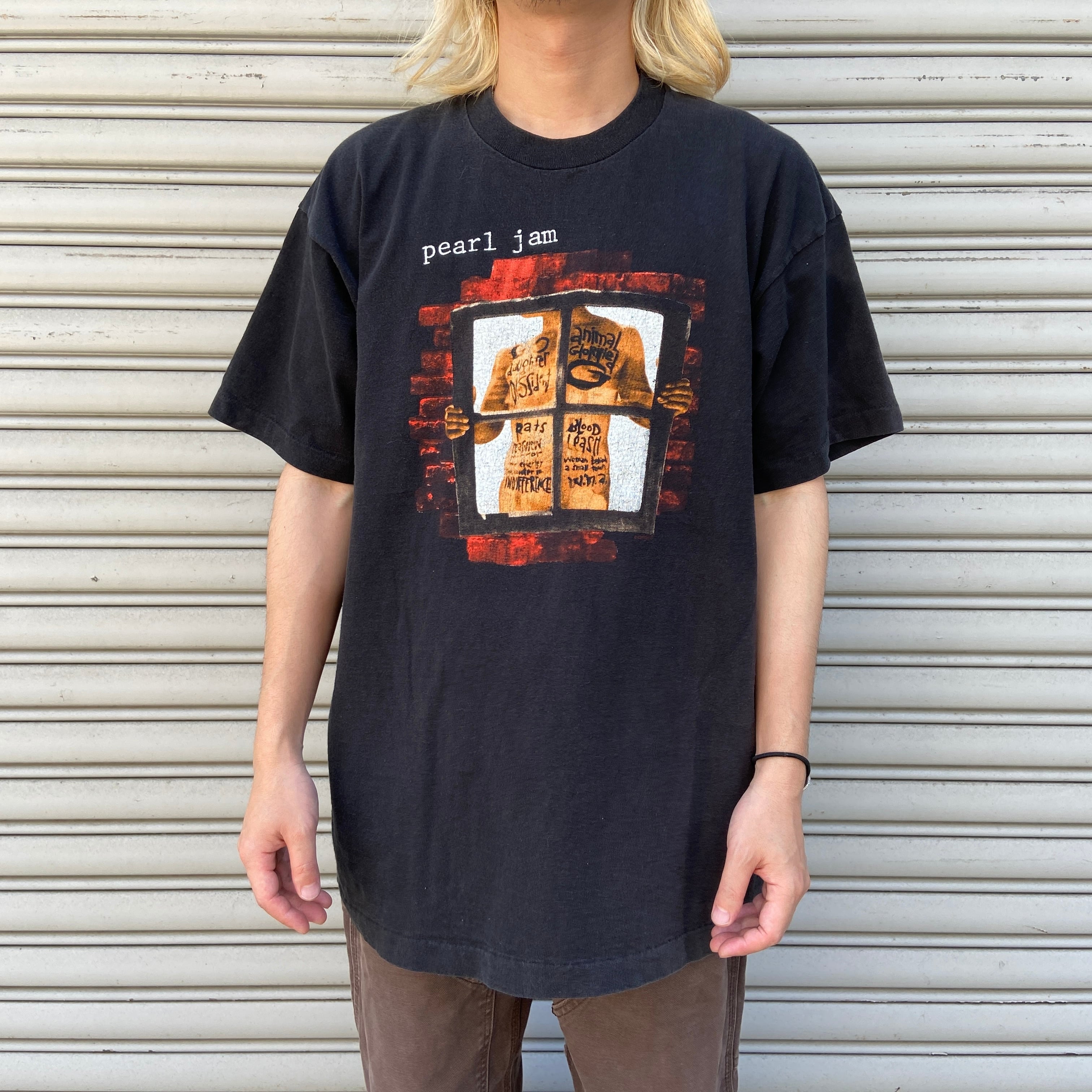90s pearl jam パールジャム バンドTシャツ XL 黒 usa | 古着屋 Uan