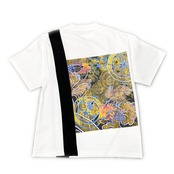 【tshirts209】M size KIMONO & print T-SHIRTS white