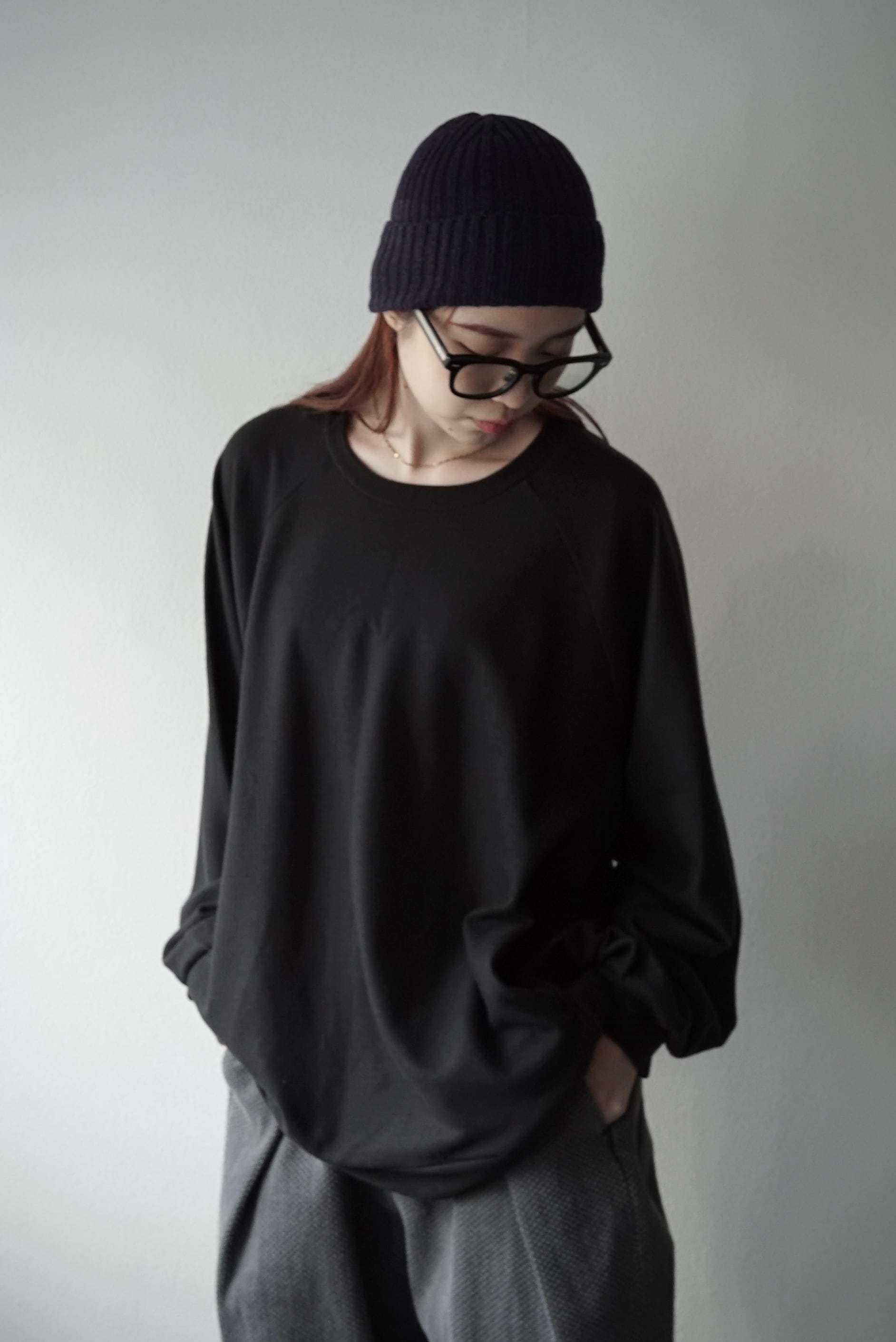 Super140s Washable Wool MW_Jersey / Wool Sweat ver2025 (BLACK Super140s Washable Wool MW_Jersey / Wool Sweat ver2025 (BLACK