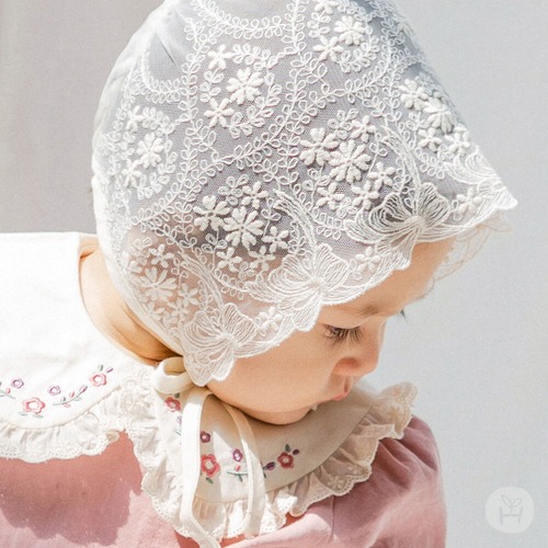 【即納】<Happyprince>  Sharony lace baby bonnet