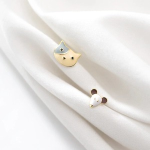 ねこ＆ねずみ★アシンメトリーピアス