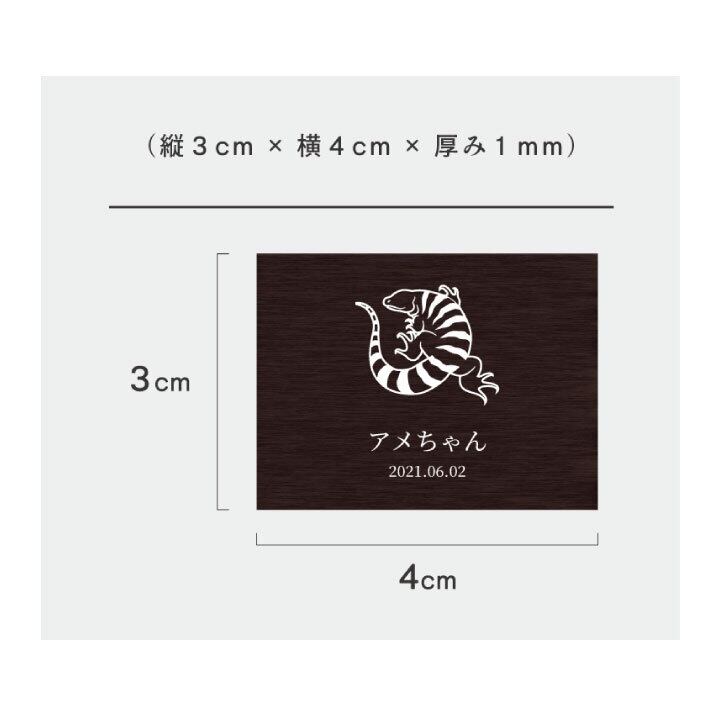 ゲージ・水槽用ネームプレート ☆レオパードゲッコーのイラスト入り