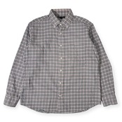 LANDS' END ランズエンド チェックBD ボタンダウン 長袖 ネルシャツ L/メンズ