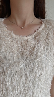 SS スライドマグネットハートビーズネックレス