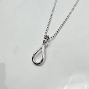 OPEN TEARDROP BALL CHAIN NECKLACE / オープンティアドロップボールチェーンネックレス