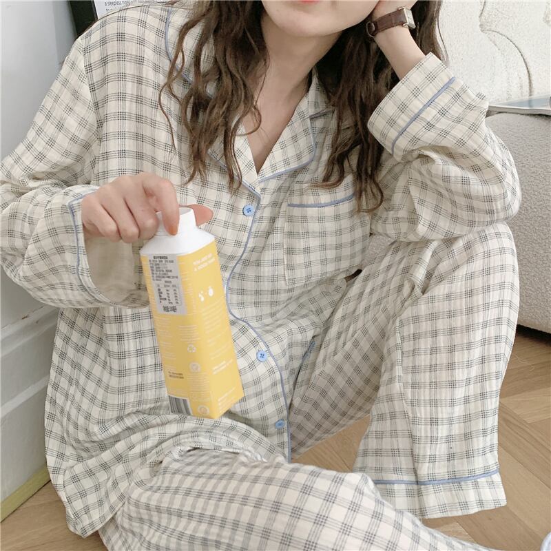 格子柄オータムレッドスタイル ロング コットン 秋物 萌量不足31377268798