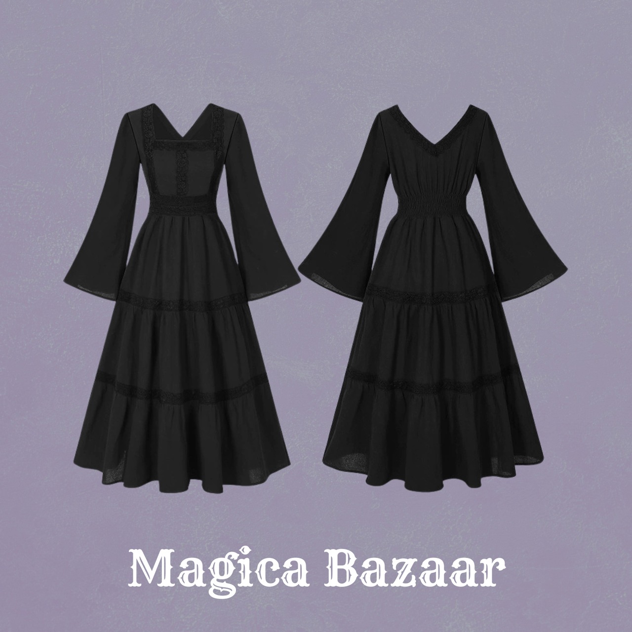 ファントムズ・エレガンス スクエアネックドレス　M25034