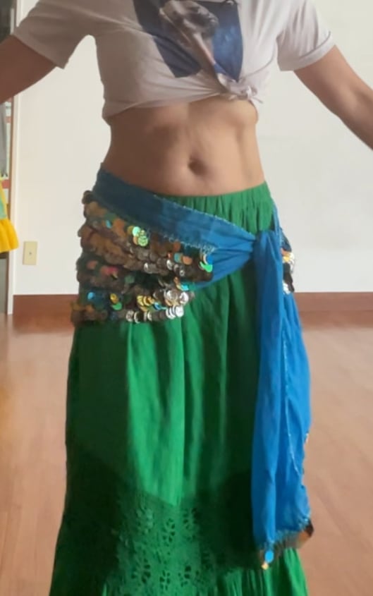 ベリーダンスヒップスカーフ中古品ジプシーダンスアクセサリー