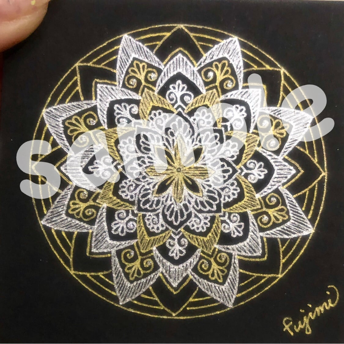 宇宙曼荼羅アート（オリジナル）6㎝×6㎝ | 今と宇宙をつなぐ∞fujimi